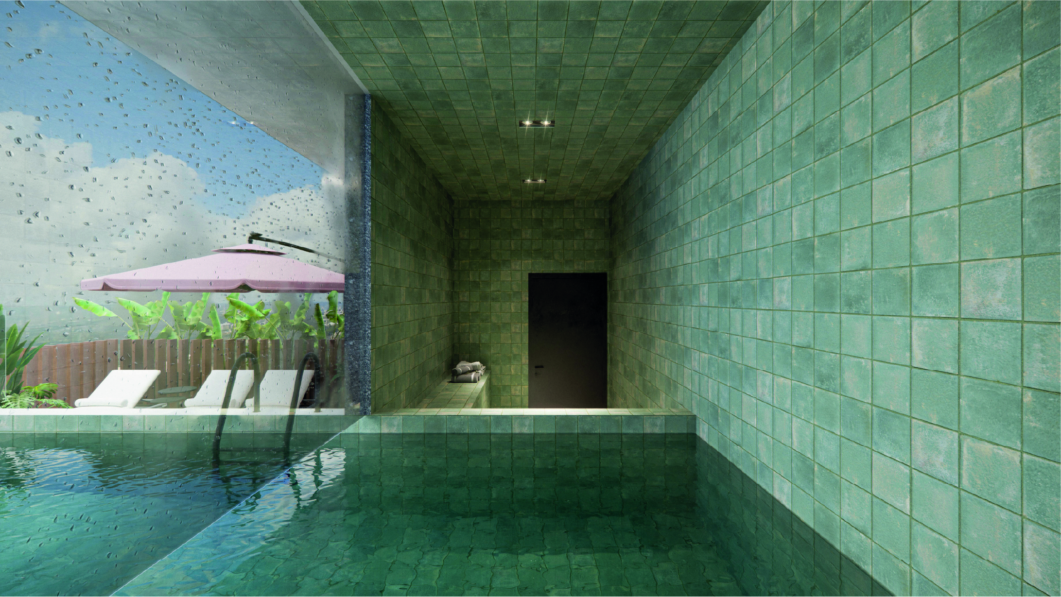 Área da piscina